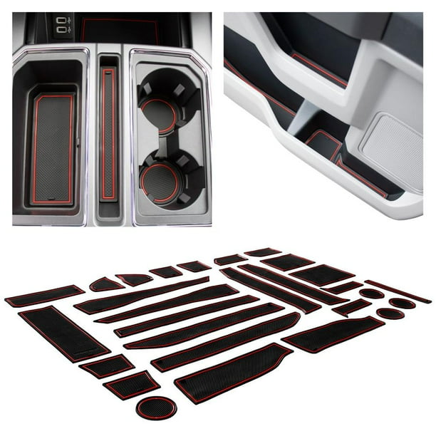 Voodonala Carbon Fiber Grain Cab Gear Shift and Cup Holder Trim Sheet Kit Interior Accessories for Ford F150 2016 2017 2018 4350410379 Voodonala Carbon Fiber Grain Cab Gear Shift and Cup Holder Trim Sheet Kit Interior Accessories for Ford F150 2016 2017 2018 4350410379